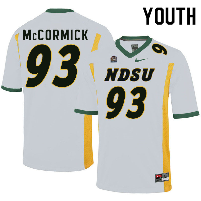 Youth #93 Logan McCormick North Dakota State Bison College Football Jerseys Sale-White